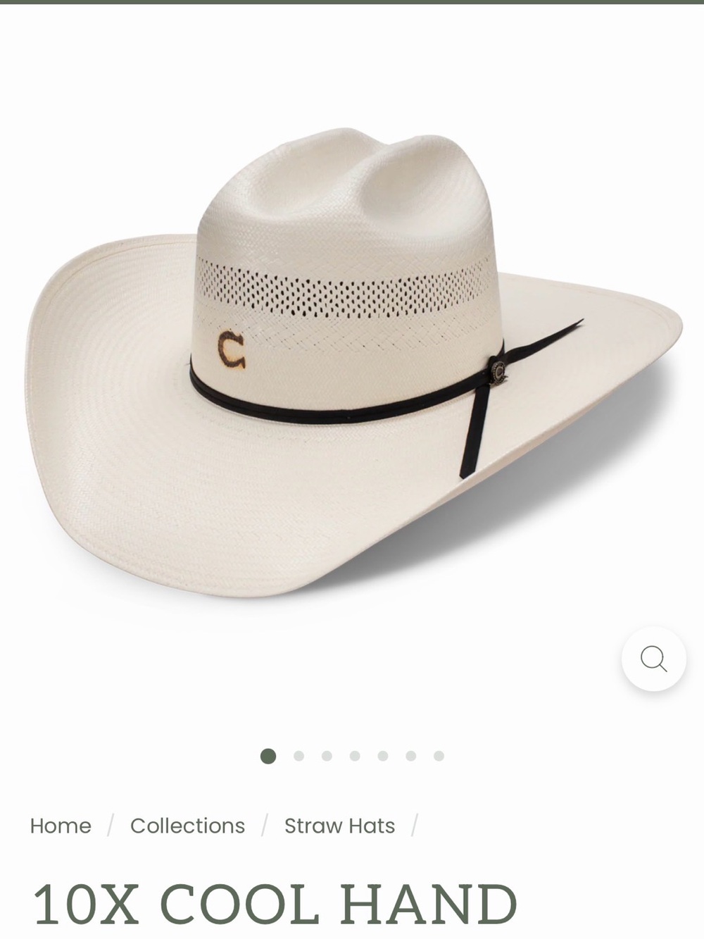 10X Cool Hand Straw Cowboy Hat